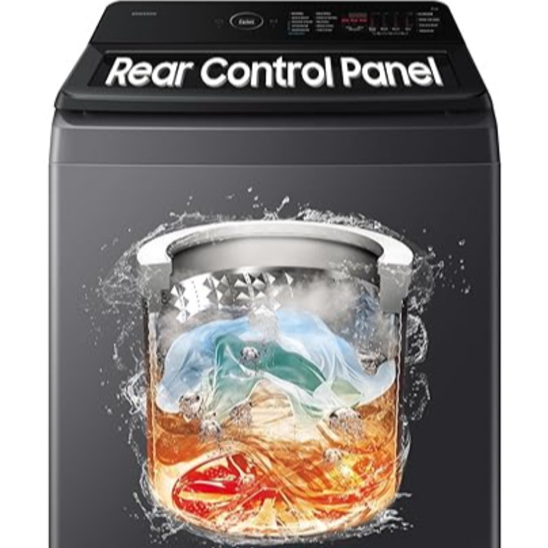 Samsung 8 Kg 5 Star Hygiene Steam Ecobubble Quick Wash Soft Closing Door Digital Inverter FullyAutomatic Top Load Washing Machine WA40F08H2CTL InBuilt Heater Stainwash Deep Charcoal