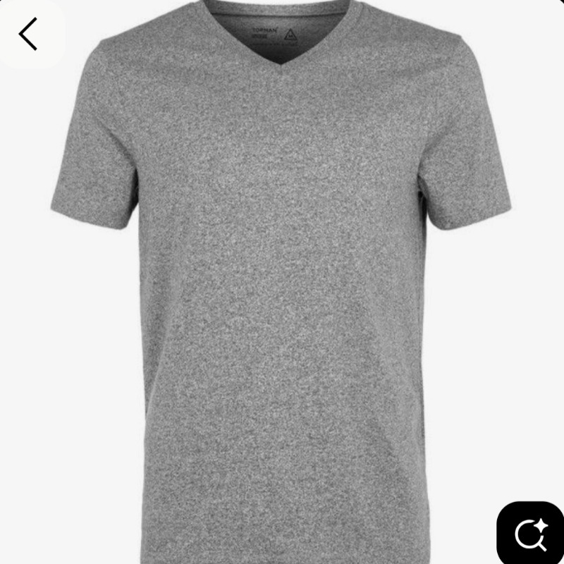 Slim Fit VNeck T Shirt  Grey